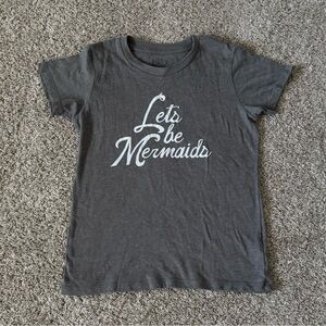 Billabong girls gray short sleeve Let’s be mermaids t-shirt tee Size Large